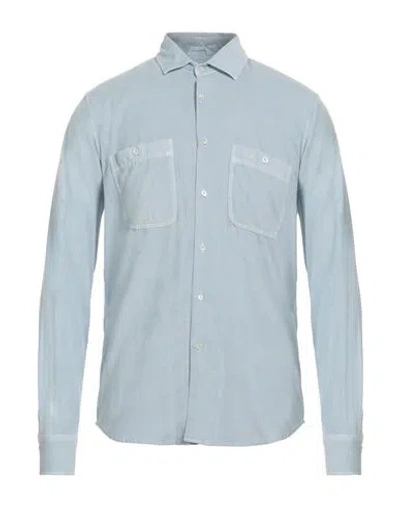 Aspesi Man Shirt Sky Blue Size S Cotton