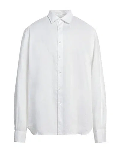 Aspesi Man Shirt White Size 17 Linen