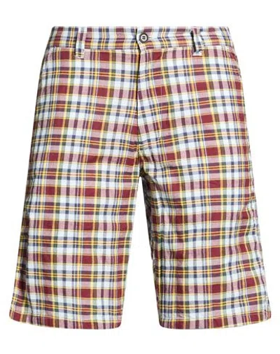 Aspesi Man Shorts & Bermuda Shorts Burgundy Size 28 Cotton In Multi