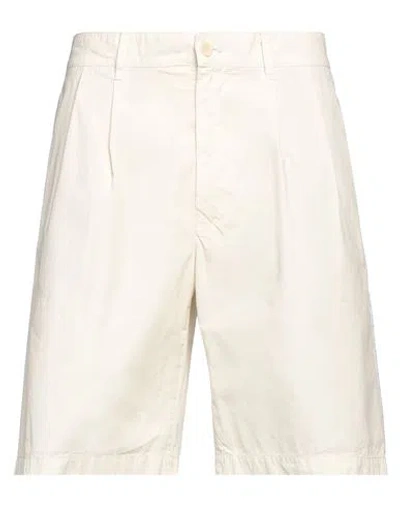 Aspesi Man Shorts & Bermuda Shorts Ivory Size 36 Cotton In Multi