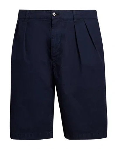 Aspesi Man Shorts & Bermuda Shorts Midnight Blue Size 34 Cotton