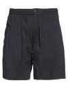 Aspesi Man Shorts & Bermuda Shorts Midnight Blue Size 38 Cotton, Polyamide, Elastane