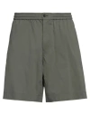 Aspesi Poplin Bermuda Shorts In Green