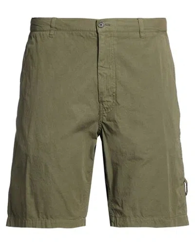 Aspesi Man Shorts & Bermuda Shorts Military Green Size 40 Cotton