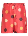 Aspesi Man Shorts & Bermuda Shorts Red Size M Silk In Multi