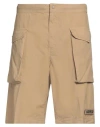 Aspesi Logo-patch Cotton Cargo Shorts In Beige