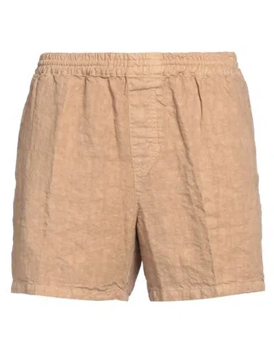 Aspesi Man Shorts & Bermuda Shorts Sand Size Xxl Linen In Beige