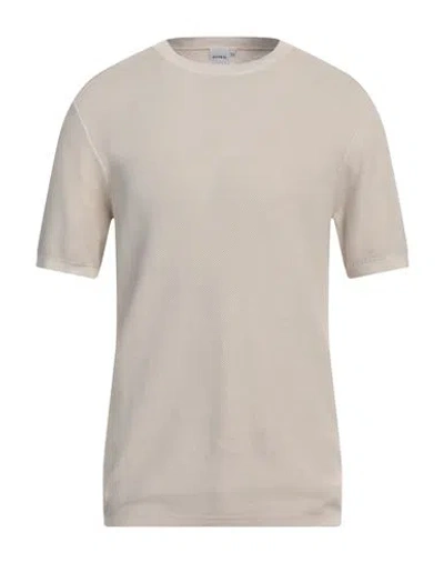 Aspesi Man Sweater Beige Size 40 Cotton In Gray