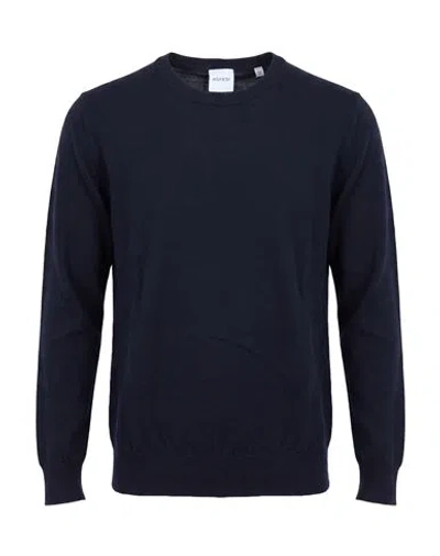 Aspesi Man Sweater Navy Size 38 Wool, Cashmere In Blue