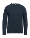 Aspesi Man Sweater Blue Size 38 Wool, Acrylic, Polyamide, Mohair Wool In Navy Blue