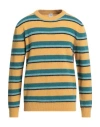 Aspesi Man Sweater Ocher Size 42 Virgin Wool In Yellow