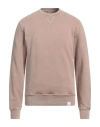 Aspesi Man Sweatshirt Light Brown Size L Cotton, Elastane In Beige