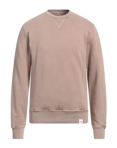 Aspesi Man Sweatshirt Light Brown Size L Cotton, Elastane In Beige
