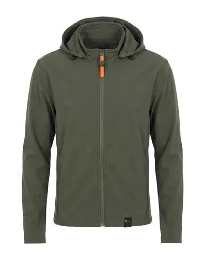 Aspesi Man Sweatshirt Military Green Size Xl Polyamide, Elastane In Animal Print