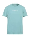 Aspesi Man T-shirt Turquoise Size L Cotton In Blue