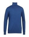 Aspesi Man Turtleneck Blue Size 40 Wool