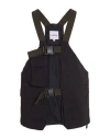 Aspesi Man Vest Black Size S Polyester, Polyamide In Black