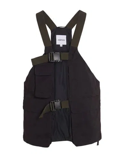Aspesi Man Vest Black Size S Polyester, Polyamide