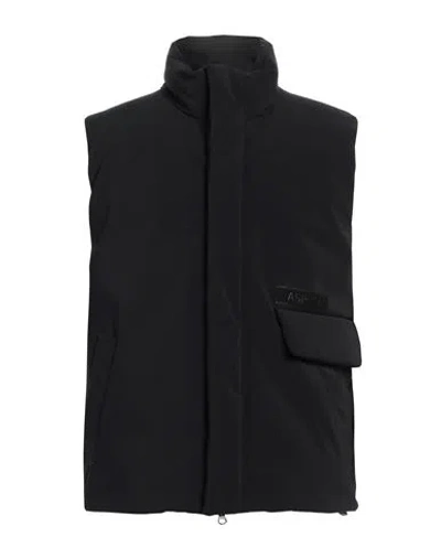 Aspesi Man Vest Black Size Xl Polyester, Polyurethane