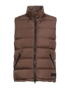 Aspesi Man Vest Brown Size Xl Polyamide