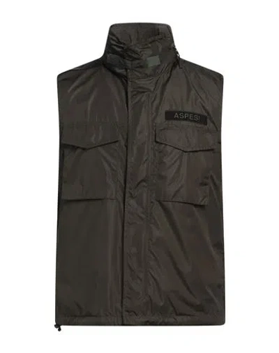 Aspesi Man Vest Dark Green Size M Polyamide
