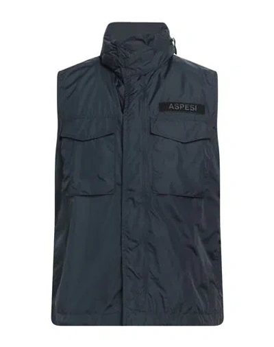 Aspesi Man Vest Midnight Blue Size M Polyamide