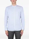 Aspesi Striped Mandarin Collar Shirt With Long Sleeves In Pattern