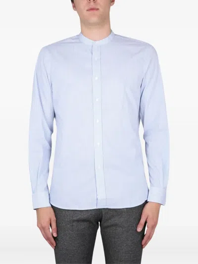 ASPESI MANDARIN-COLLAR STRIPED SHIRT