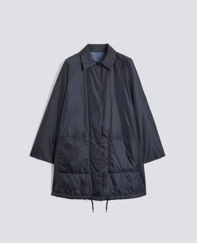Aspesi Manteau En Nylon Reversible Bicolore In Blue