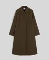 Aspesi Margarita Cotton Blend Canvas Coat In Green