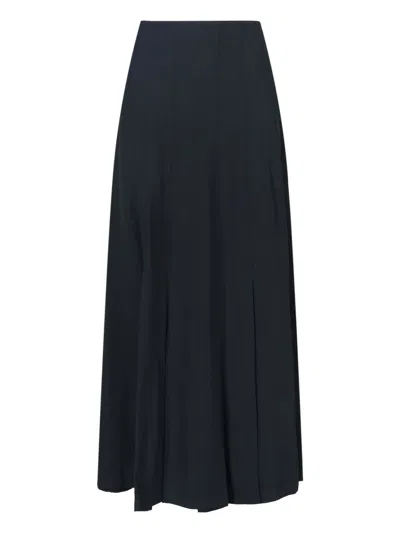 Aspesi Maxi Viscose Skirt In Black