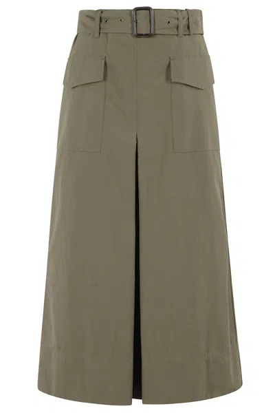 Aspesi Meari High-waisted Skirt In Green
