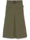 Aspesi Meari Midi Skirt In Green