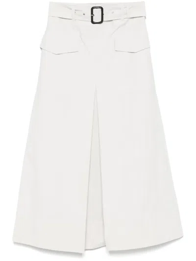 Aspesi Meari Midi Skirt In White