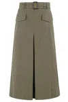 Aspesi Meari High-waisted Skirt In Militare