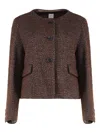 Aspesi Versatile Short Cut Jacket Pockets In Brown
