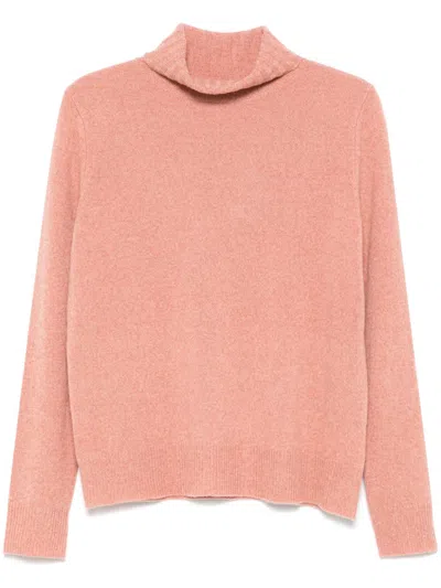 Aspesi Mélange-effect Sweater In Pink