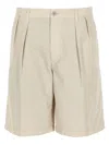 Aspesi Beige Solid Shorts In White