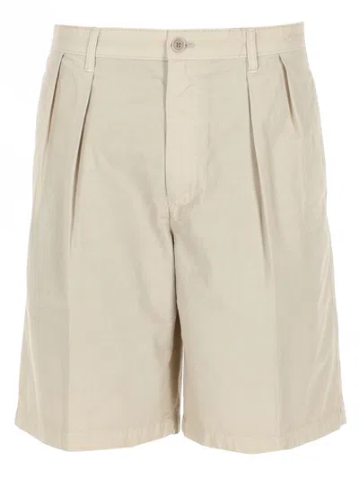 Aspesi Men's 100% Cotton Mini Shorts For Ss26 In White