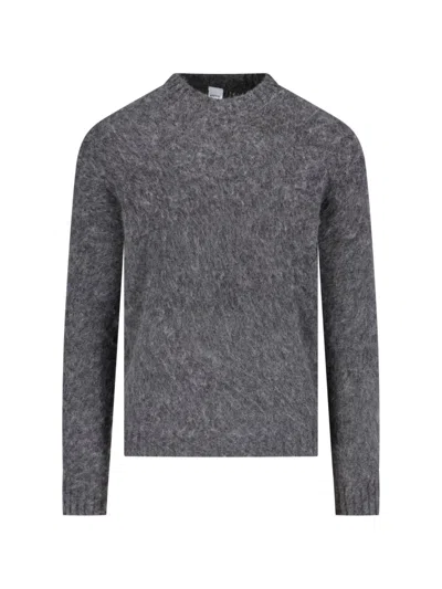 Aspesi Men's 100% Wool Sweatshirt Sweater In Gray
