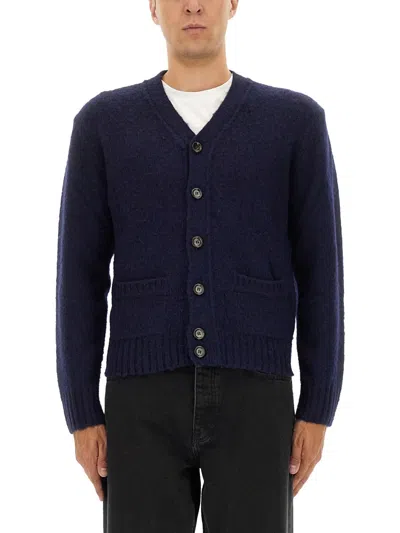 Aspesi Men's Cardigan Size 48 In Blue