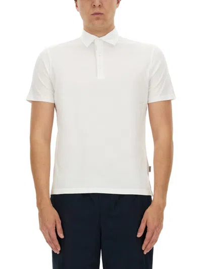 Aspesi Men's Classic Cotton Polo In White