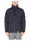 Aspesi High Neck Down Jacket In Blue