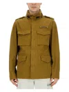 Aspesi Men's Jacket With Logo In Brown