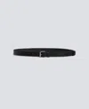 Aspesi Men's Leather Belt In Black