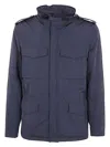 Aspesi Mini Field High-neck Zip-up Jacket In Blue