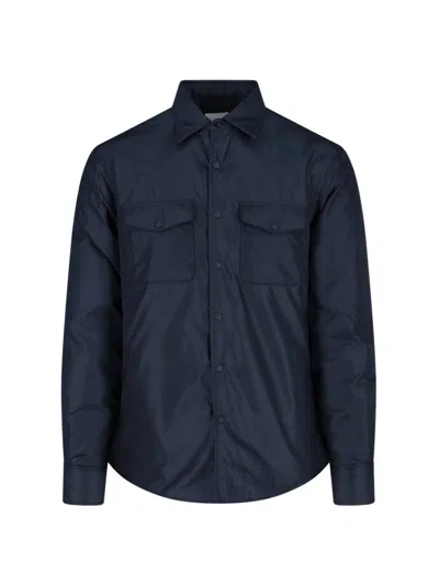 Aspesi Men's Polyamide Utility Jacket In Blue