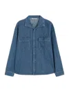 Aspesi Camicia Capa In Denim Leggero - Denim Medio In Blue