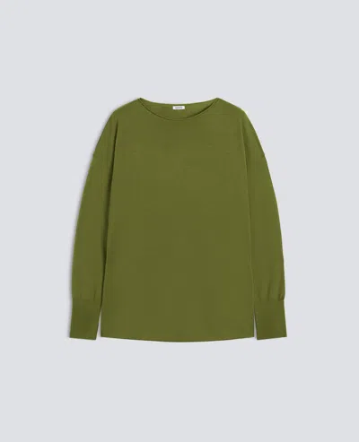 Aspesi Merino Wool Boat-neck Knit - Green