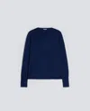 Aspesi Merino Wool Crew-neck Jumper In Blue